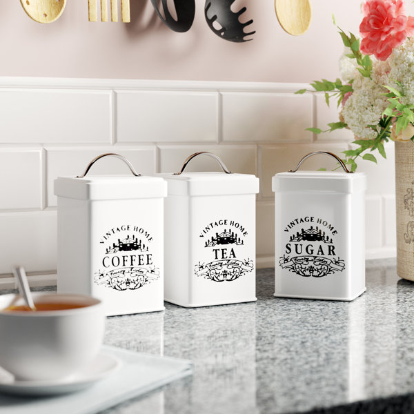 Coffee Tea Sugar Canisters Set Wayfair.ca